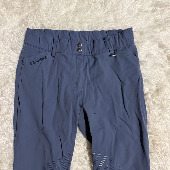 Women’s Size 30R Blue Romfh Knee Patch Horseback Riding Breeches - Picture 3 of 8